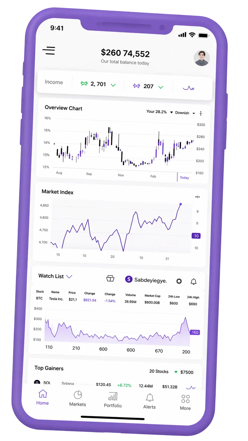 Tralvo Valorance — plateforme de trading sur mobile